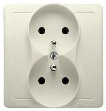 B BMGZ2/12 Dvojitá zásuvka s rámom