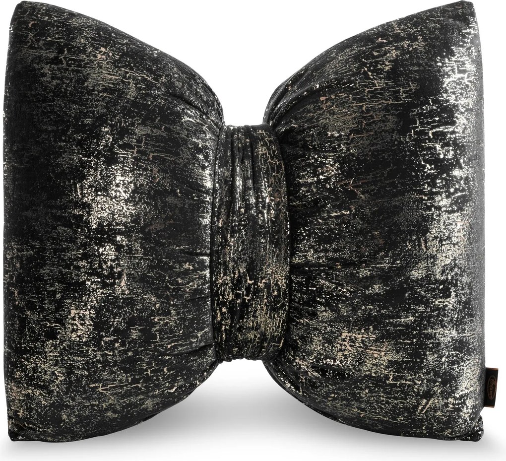 DEKORAČNÝ VANKÚŠ KOKARDA1 45X55 CM ČIERNA