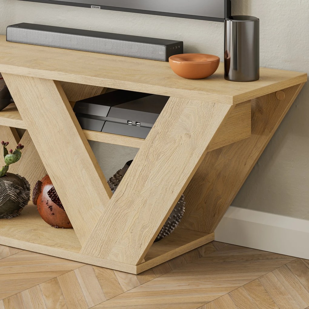 Televizní stolek Houseland Pipralla 110 cm dub přírodní