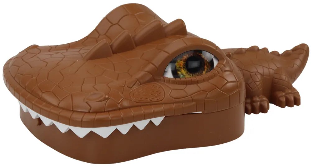 LEAN TOYS Hra Lov krokodílov - magnetický hnedý krokodíl