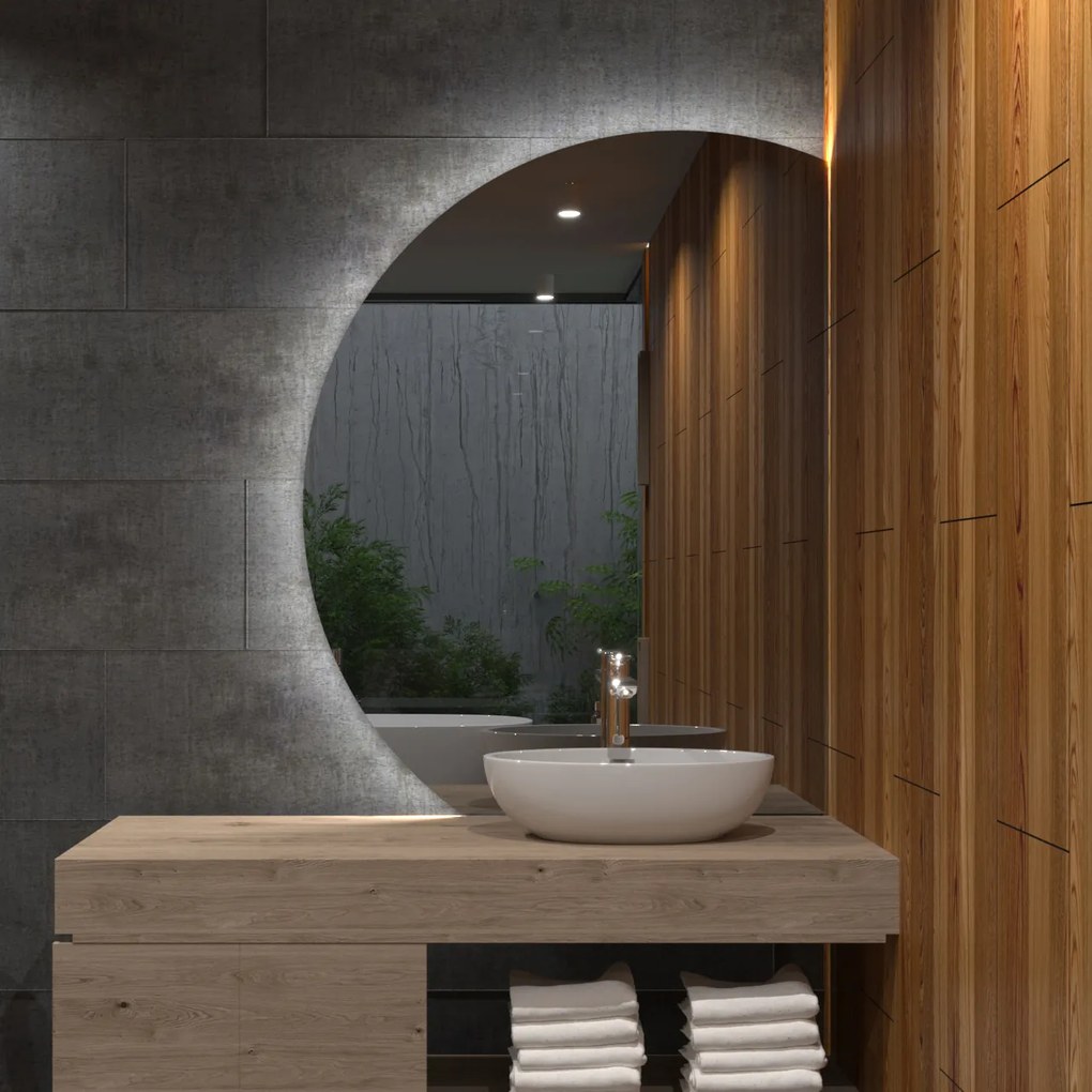 Atypické zrkadlo do kúpeľne s LED osvetlením A27