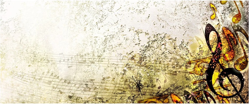 Obraz - Sila hudby (120x50 cm)