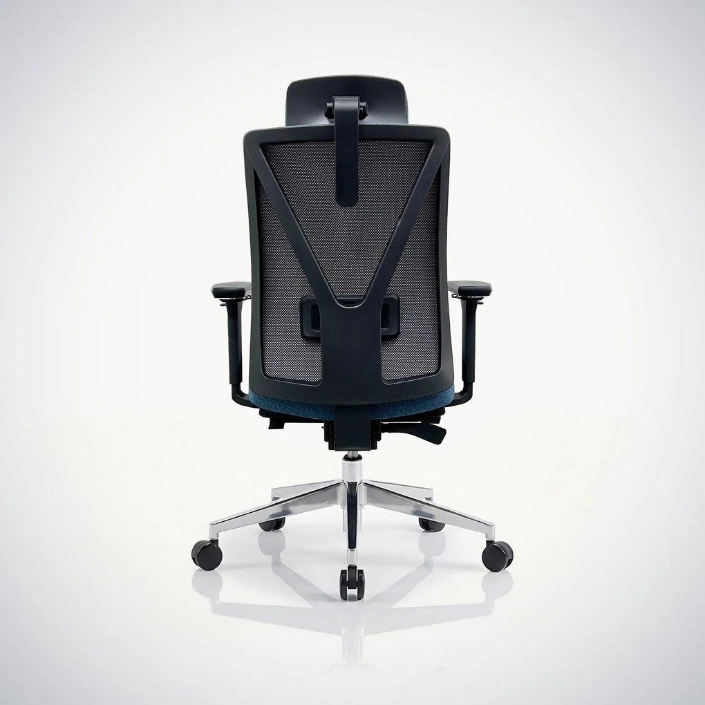 Ergonomická otočná kancelárska stolička, tmavomodrá: VECTOR