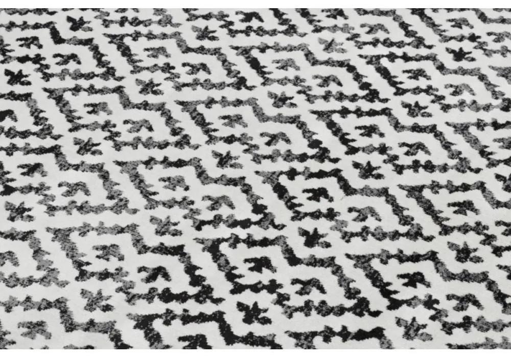 Kusový koberec Fabio čierno krémový 80x250cm