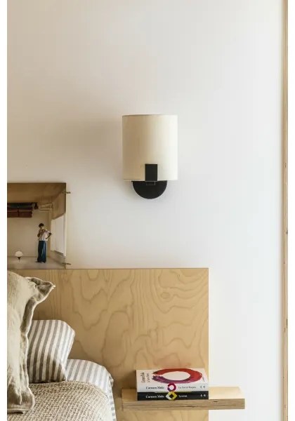 FARO 20053 - LED Nástenná lampa NILA 1xE27/15W/230V + LED/3W krémová/čierna