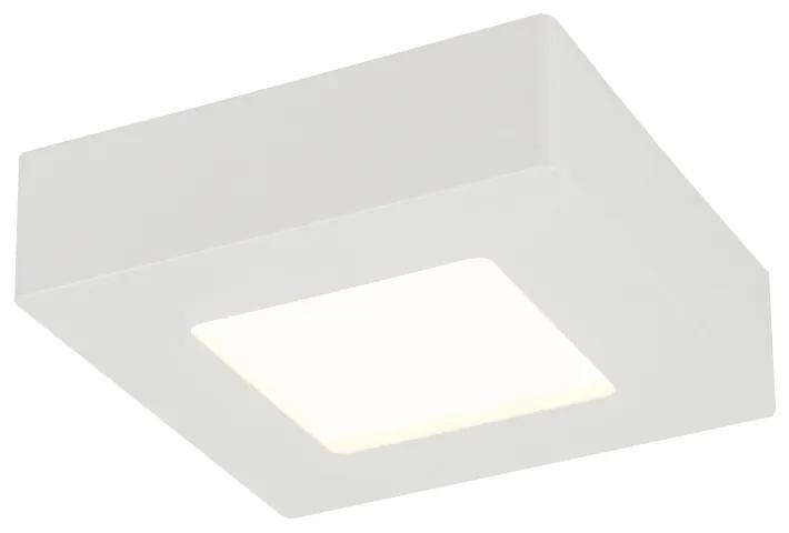 GLOBO Stropné prisadené LED stmievateľné svietidlo SVENJA, IP44, 12,2x12,2cm, hranaté