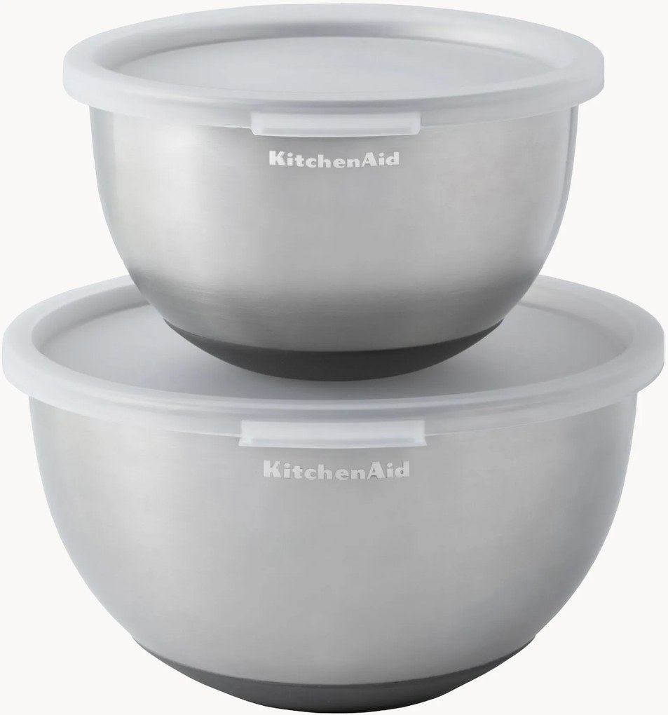 Misky na miešanie's pokrievkami KitchenAid, 2 ks