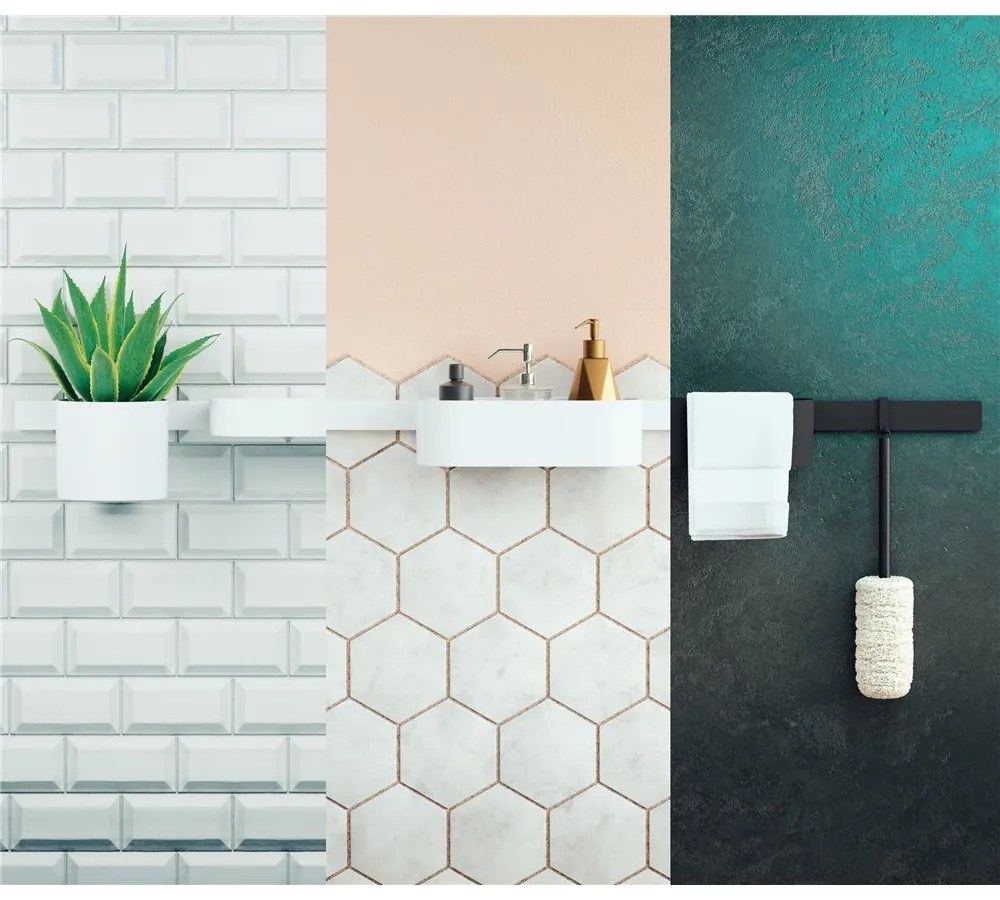 HANSGROHE WallStoris široký háčik na uterák (2 ks), matná biela, 27914700
