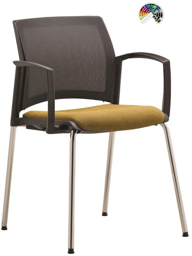 RIM Konferenčná stolička EASY PRO EP 1222 1224 čalúnenie SILVERTEX koženka