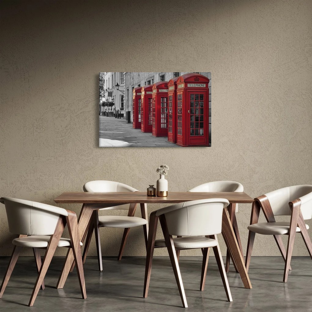 Obraz - Londýnske telefónne búdky (90x60 cm)