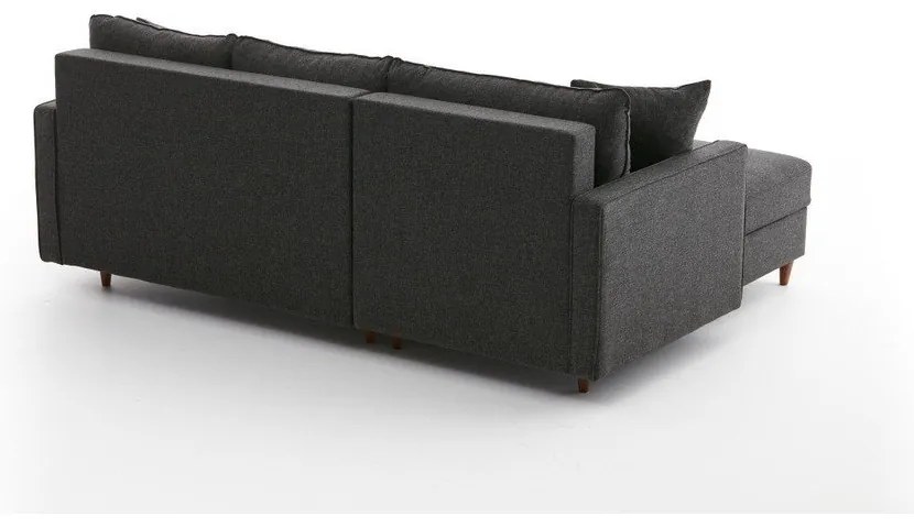 Antracitová rohová pohovka (ľavý roh) Eva – Balcab Home