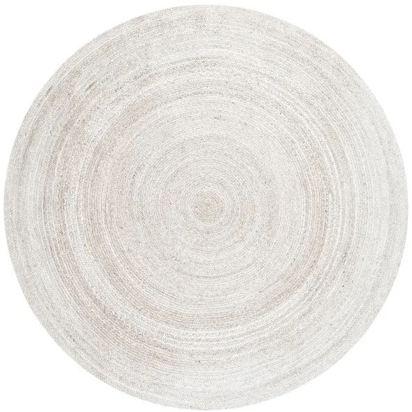 Koberec Hanse Home Jute Braided Rangpur biely kruh