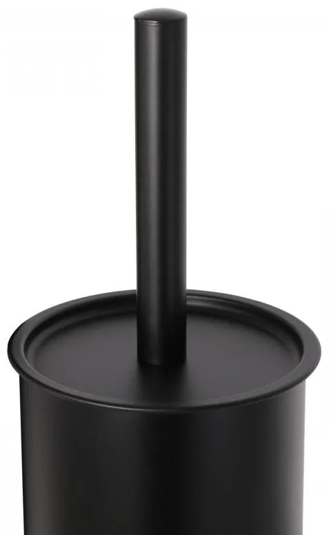 Erga Yami, držiak toaletného papiera s WC kefou a zásobníkom na papier, čierna, ERG-YKA-P.YAMI-FB