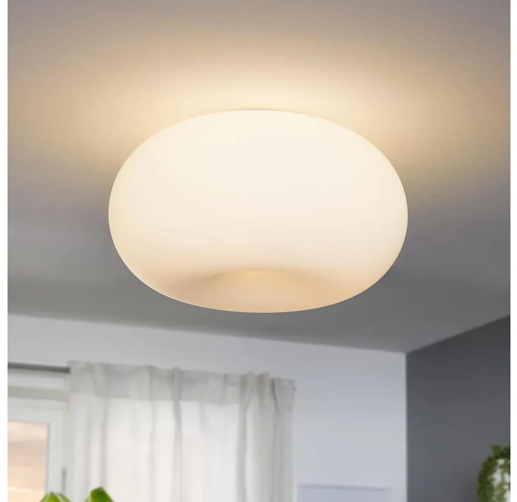 Eglo 86812 - Stropné svietidlo OPTICA 2xE27/60W/230V opálové sklo EG86812