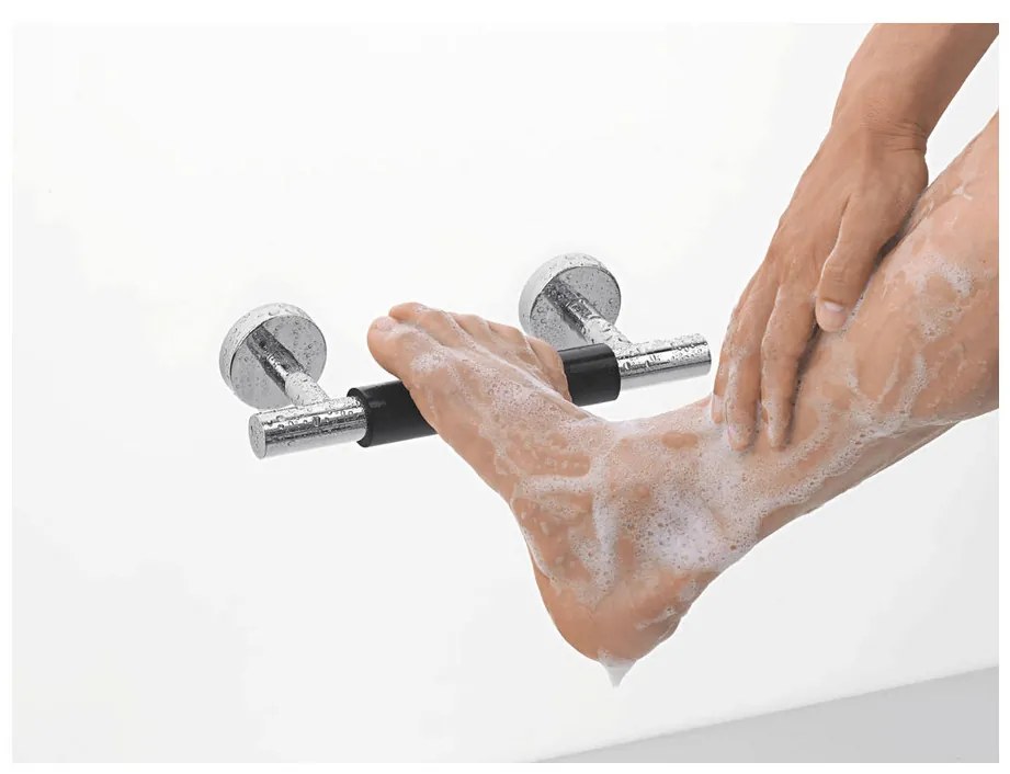 Hansgrohe Unica, opierka pod nohy Comfort, chrómová, HAN-26329000