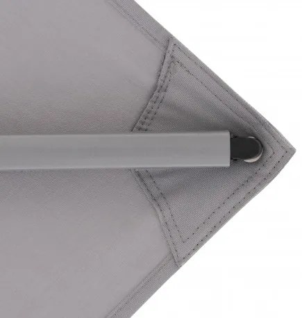 Knirps KNIRPS 320 x 320 cm - luxusný výkyvný záhradný slnečník s bočnou tyčou : Farba slnečníka - Světle šedá