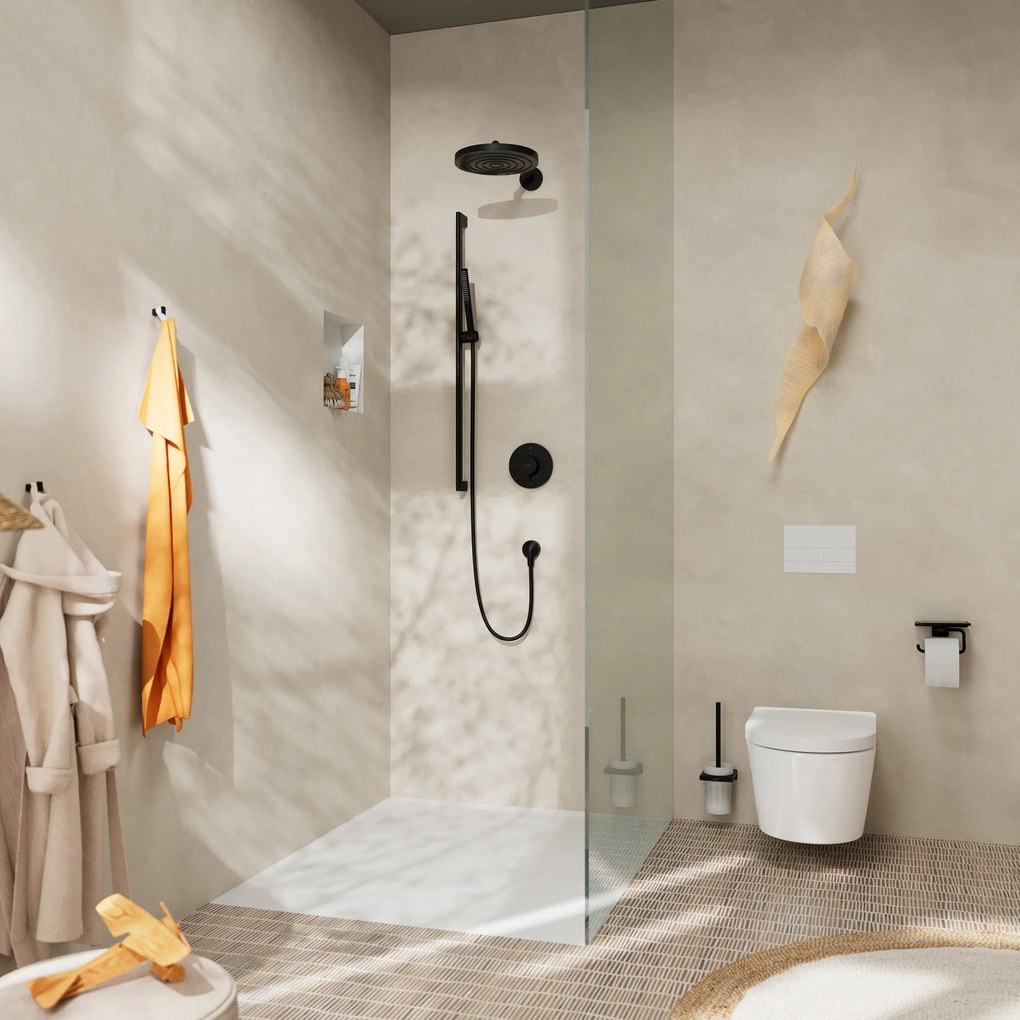 Hansgrohe ShowerSelect Comfort S, termostat pod omietku pre 2 spotrebiče, čierna matná, HAN-15554670