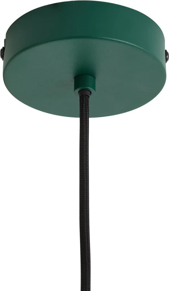 Retro zelená závesná lampa so zeleným sklom - Giselle
