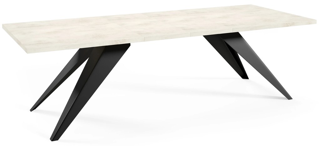 Rozkladací jedálenský stôl MASON chromix biely Rozmer stola: rozmer 140cm