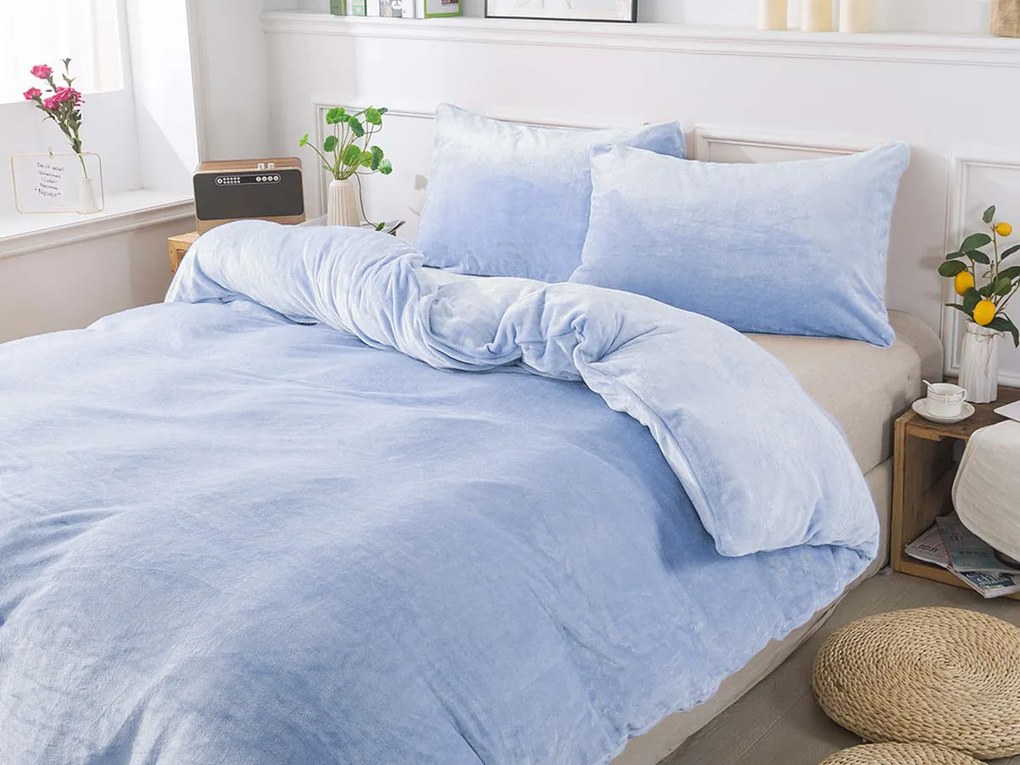 XPOSE® Mikroplyšové obliečky JORGA Exclusive - svetlo modré