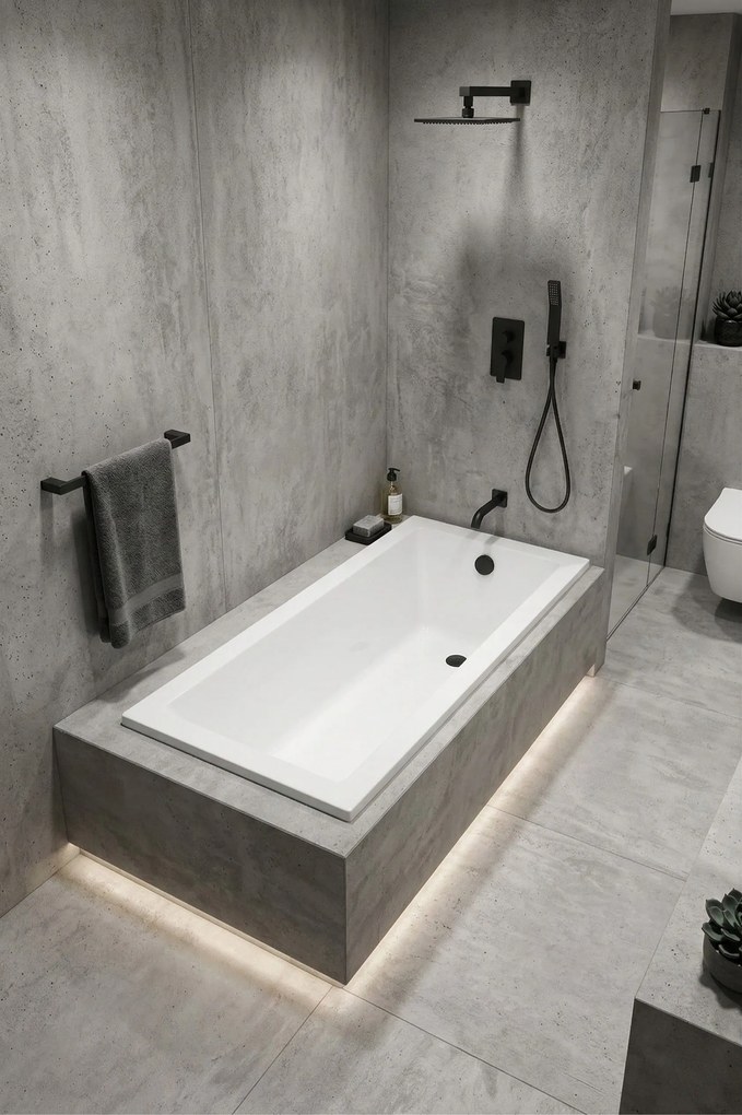 Erga Pureline-S, vaňa 1500x700x400 mm bez nožičiek, biela lesklá, ERG-V07-PURELINE-S-150x070-WH