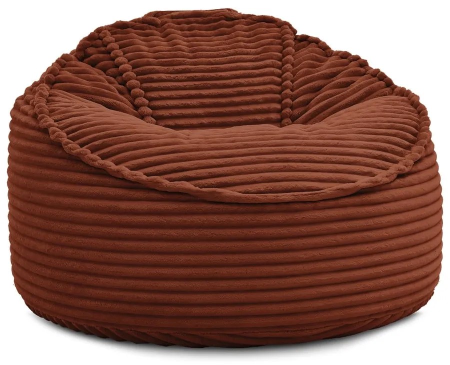 Menčestrový sedací vak v tehlovej farbe Socrate – Bobochic Paris