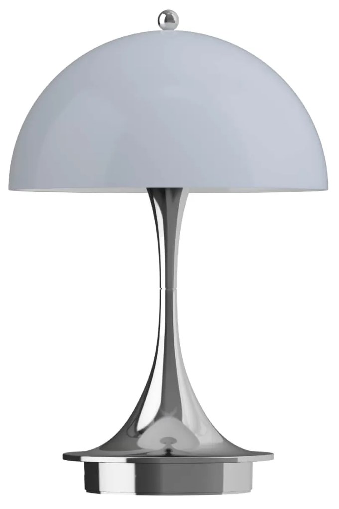 Louis Poulsen Prenosná lampa Panthella 160 V3 Opal Bluegrey/Chrome