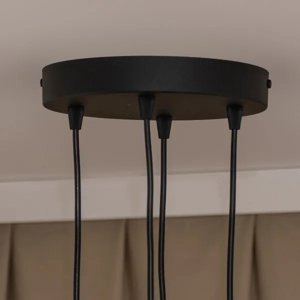 Luster na lanku GAMBIT 4xGU10/10W/230V čierny