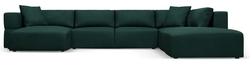 Zelená rohová pohovka do "U", pravý roh Esther - Milo Casa