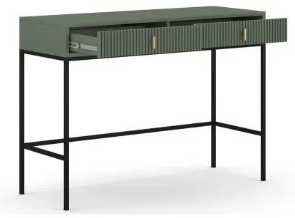 Konzolový stolík SUE zelená/čierna