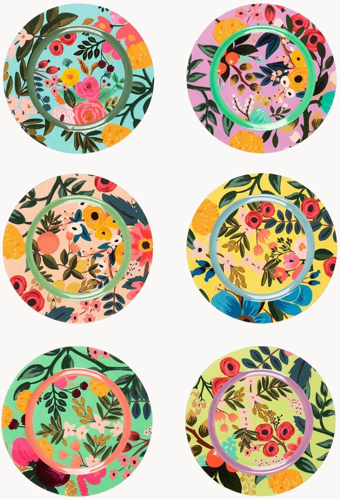 Servírovacie taniere Fiori Frida, 6 ks