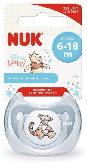 NUK Dojčenský cumlík Trendline NUK Disney Medvedík Pú 6-18m ružový BOX