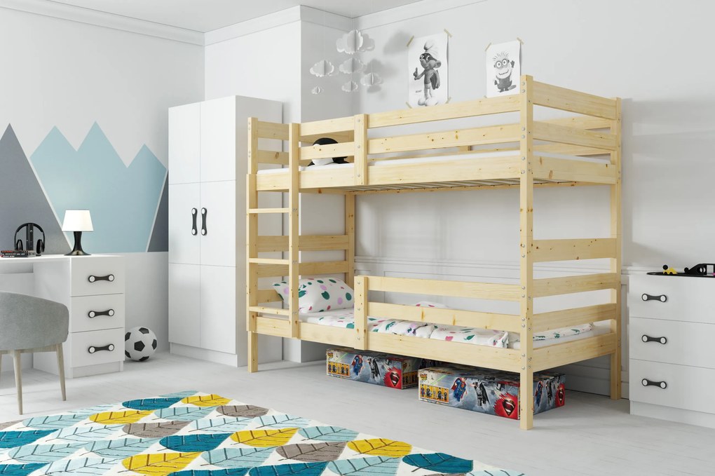 BMS Group BMS Poschodová posteľ Eryk 190cm x 90cm - prírodná
