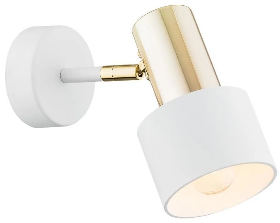 Argon 4264 - Nástenné bodové svietidlo DORIA 1xE27/15W/230V biela/mosadz AR4264