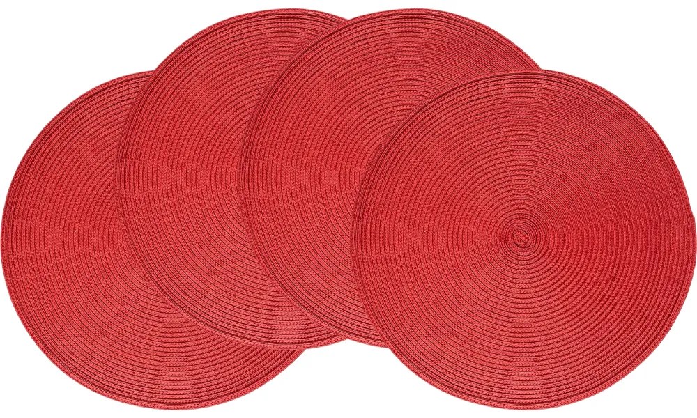 Altom Prestieranie Straw červená, pr. 38 cm, sada 4 ks