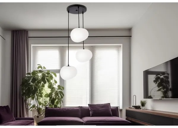 Luster na lanku STONES 3xE27/40W/230V