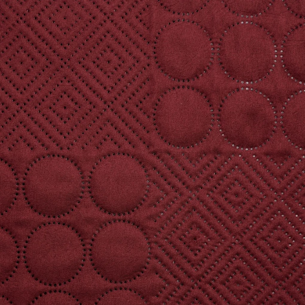 Prehoz na posteľ D91 BONI 5 170X210 cm, tehlový-bordový