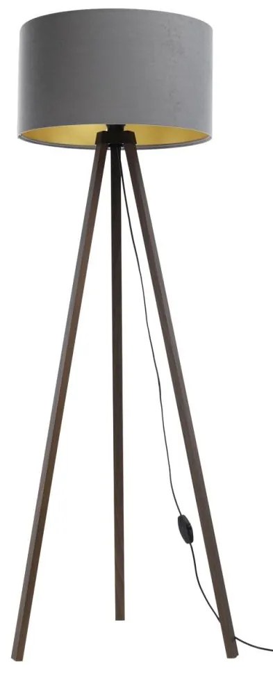 Stojacia lampa STANDART 1xE27/60W/230V šedá/hnedá