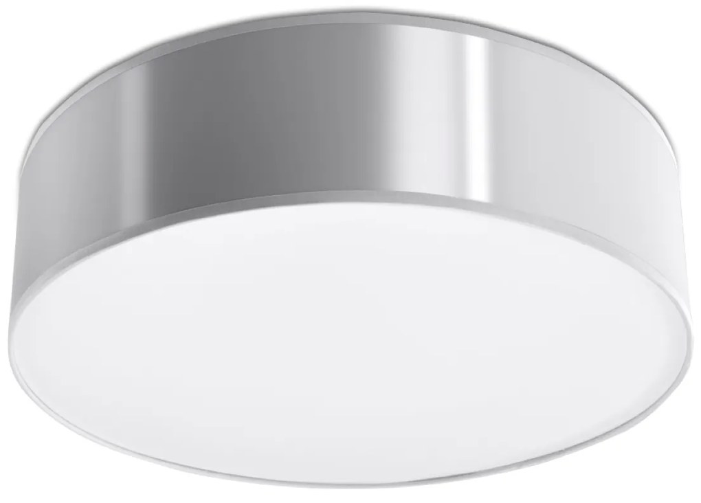 Stropné svietidlo Arena, 1x sivé plastové tienidlo, (biely plast), (fi 35 cm)