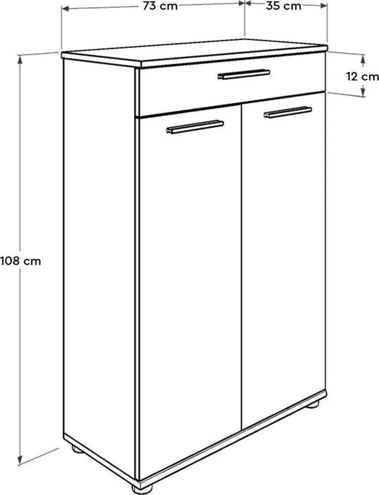 Skrinka na topánky Adra White