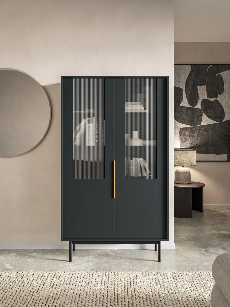 Vitrína Viva 104 cm čierna