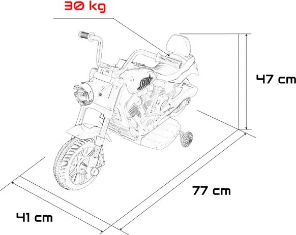 Elektrická motorka STAR biela