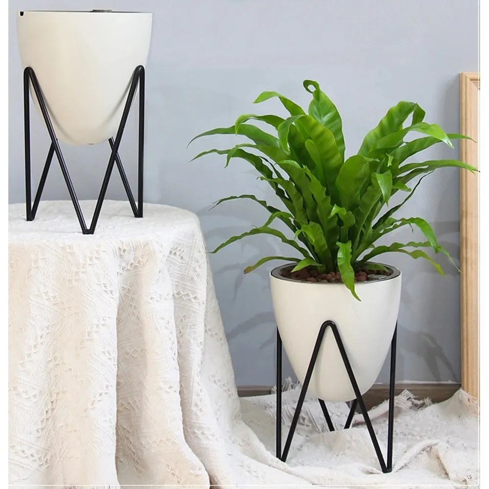 Biely samozavlažovací kvetináč Tomasucci Poppy, ø 11,5 cm