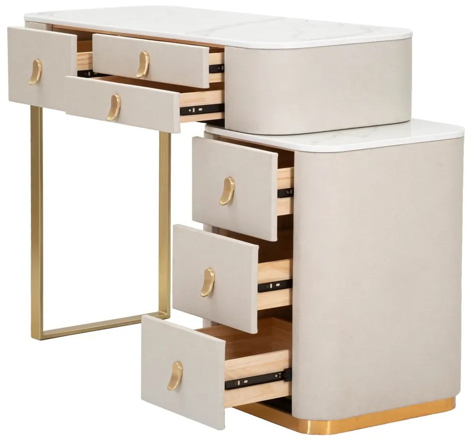 Konzolový stolík v béžovo-zlatej farbe 40x120 cm Beauty – Mauro Ferretti