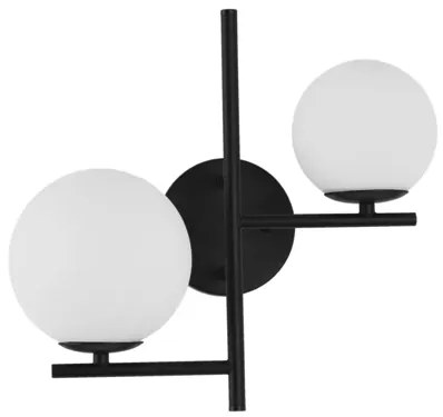 Interiérové elegantné nástenné svietidlo 25W čierna