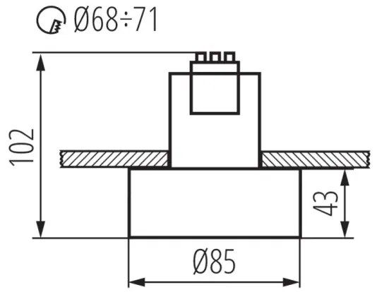 Kanlux 27575 - Podhľadové svietidlo MINI RITI 1xGU10/25W/230V čierna/zlatá