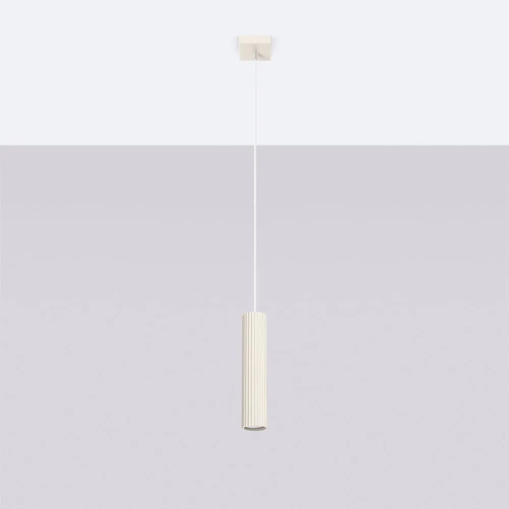Krémové závesné svietidlo Gleam – Sollux