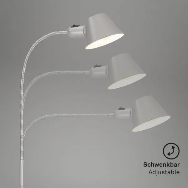 Brilo - Stolová lampa 1xE27/10W/230V matný chróm