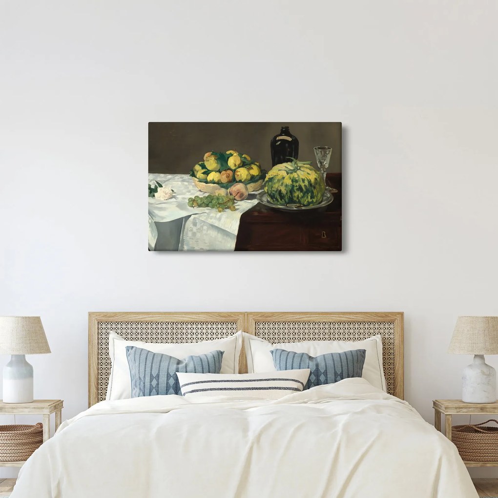 Obraz - Edouard Manet, Still Life with Melon and Peaches, reprodukcia (90x60 cm)
