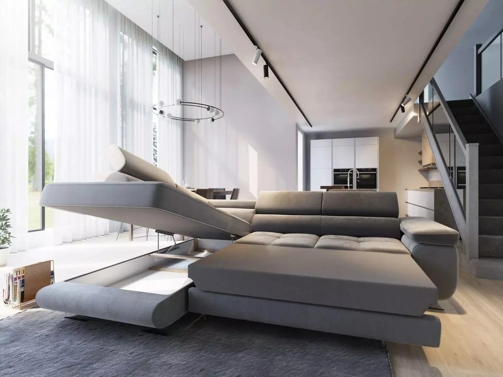 Rohová sedačka NOEL – rozkladacia, úložný priestor | Soro 61